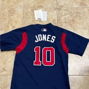 Mitchell & Ness Cooperstown Collection Patch - Navy Chipper Jones Atlanta Braves